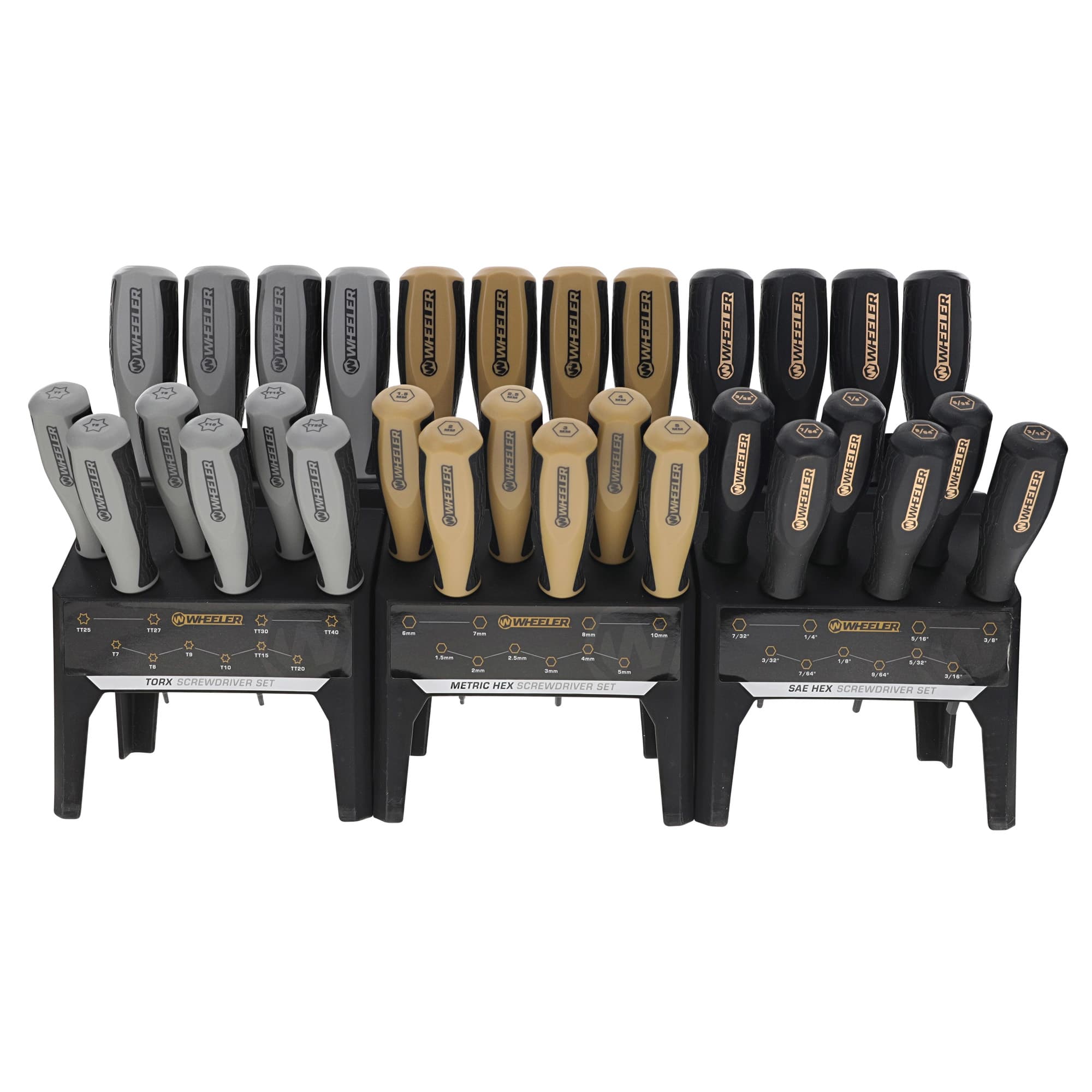 WHEELER 30PC HEX/TORX BENCH DRIV SET