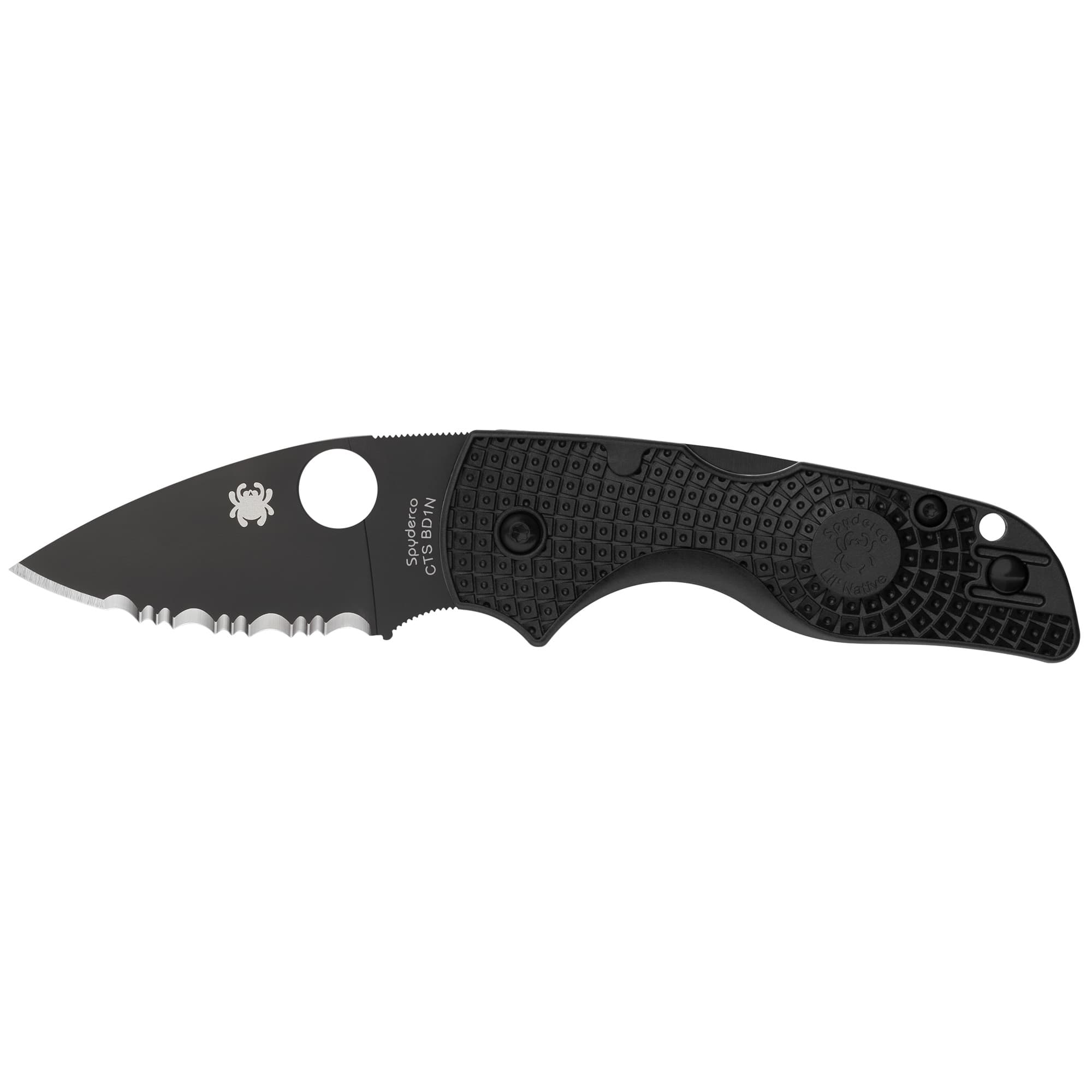 SPYDERCO LIL NATIVE LW BLK/BLK SRTD