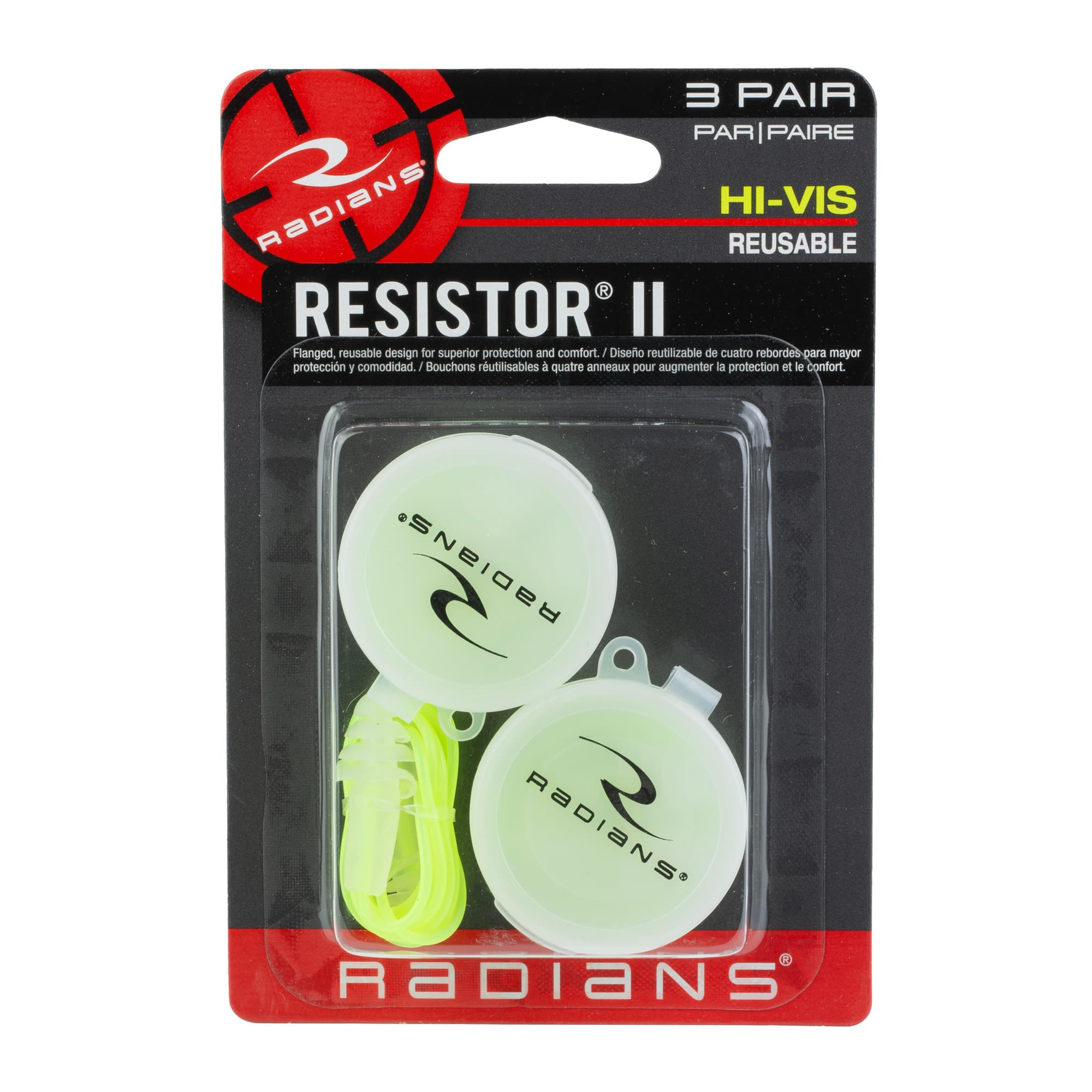 RADIANS REUSABLE CORDED EP 3PK H-VIS