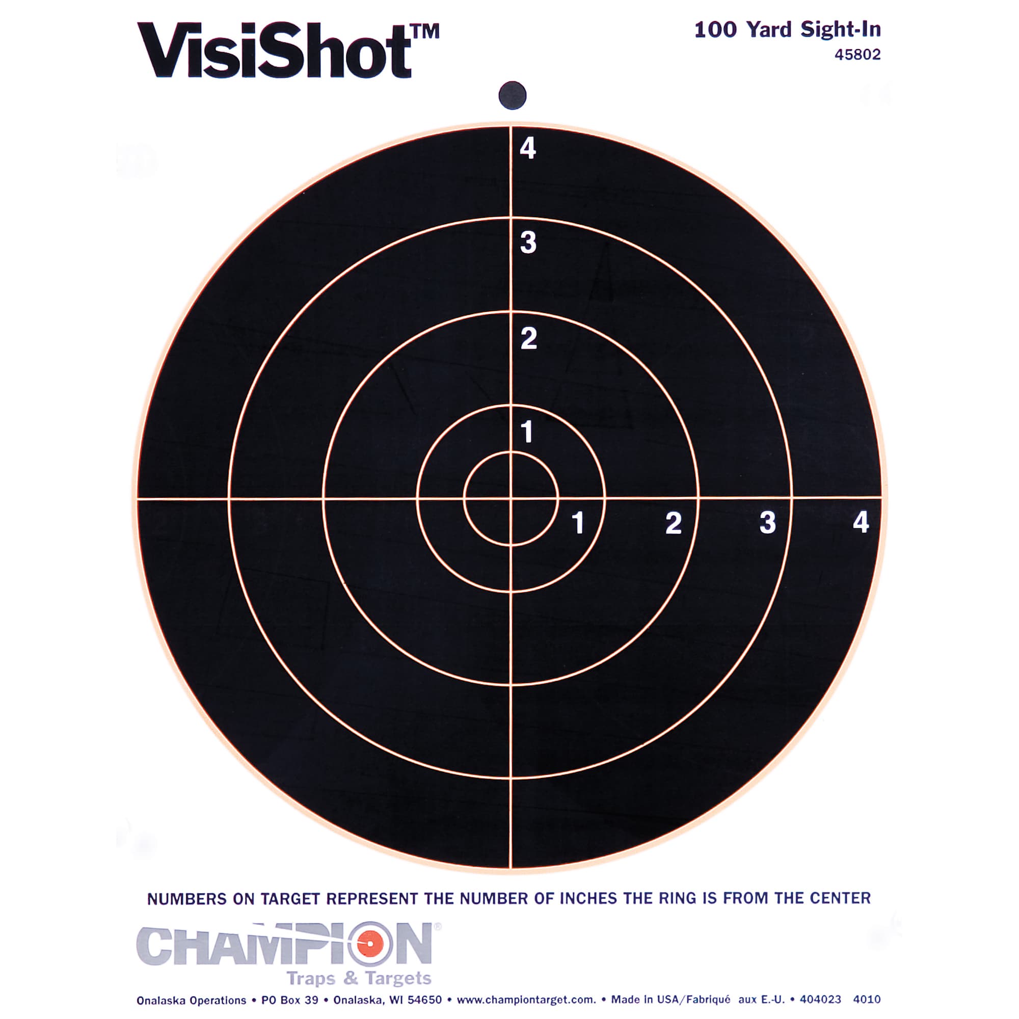 CHAMPION VISISHOT 8" BULLSEYE 10PK