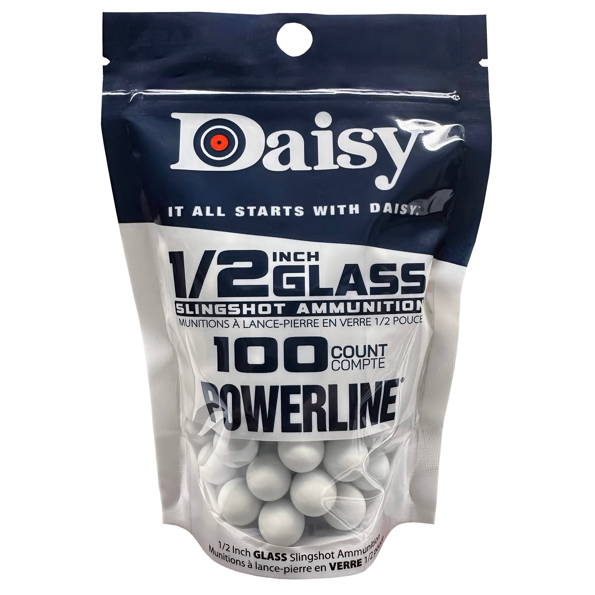 DAISY 1/2" GLASS SLINGSHT AMMO 100CT
