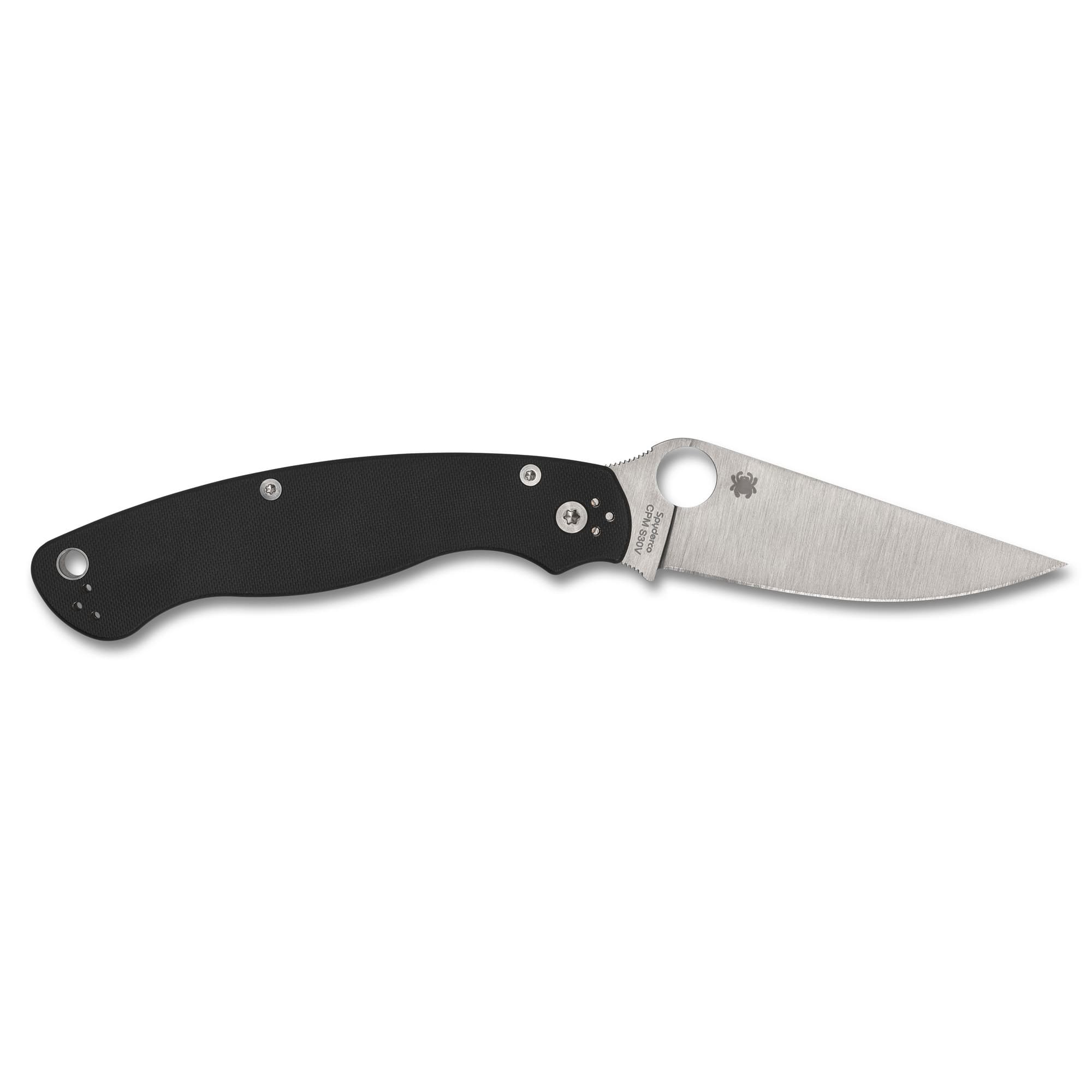 SPYDERCO MILITARY 2 4" BLK/SLV LEFT