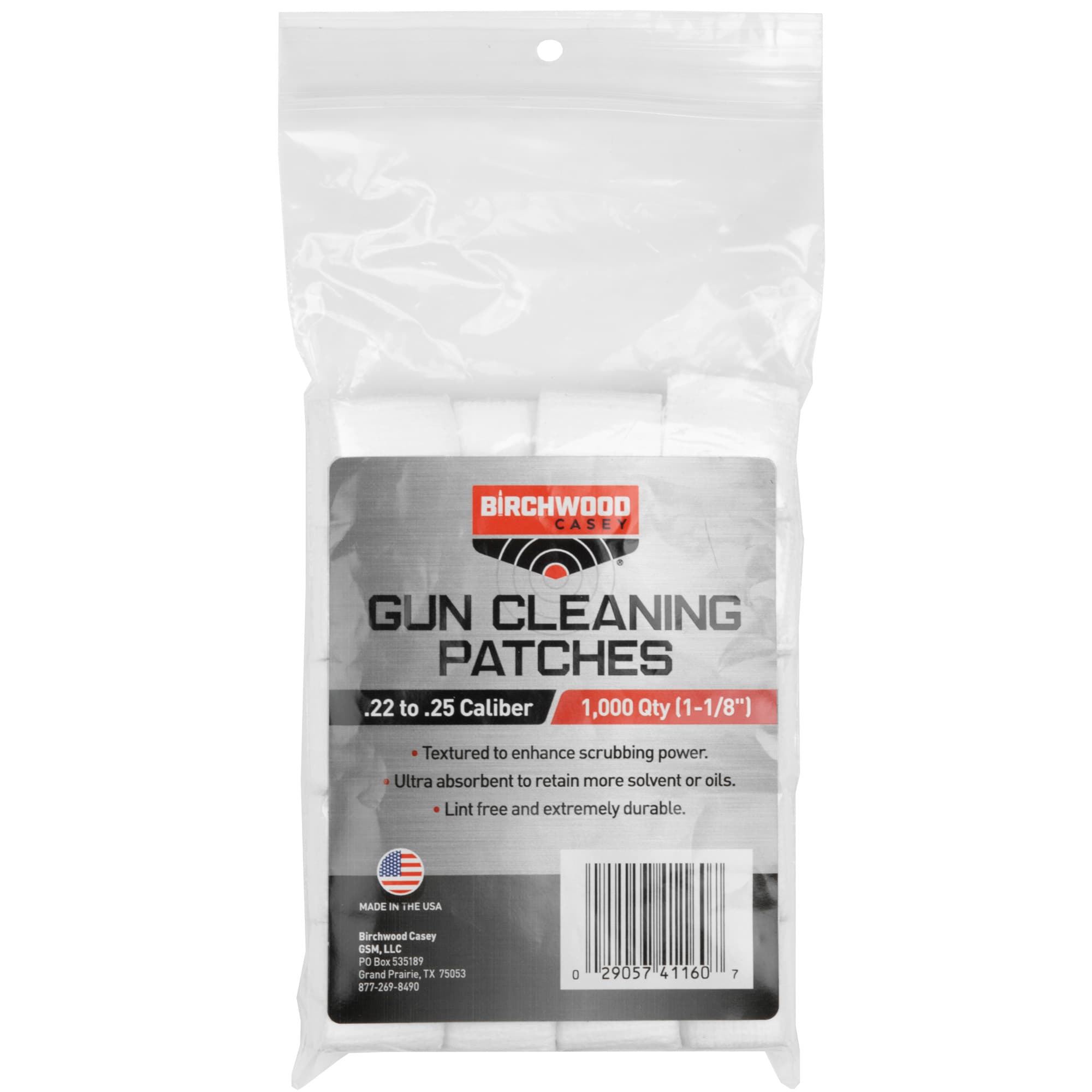 B/C PATCHES 1-1/8".22-.25CAL 1000PK