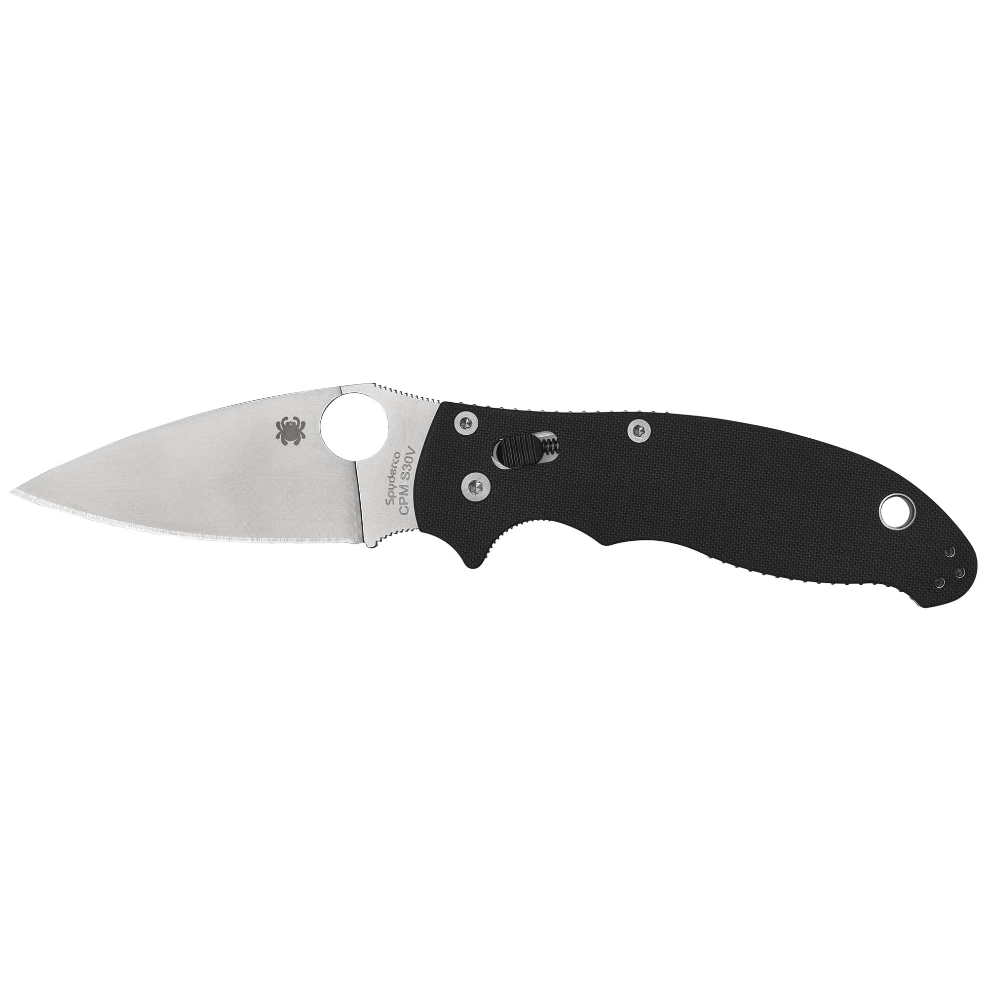 SPYDERCO MANIX 2 BLACK G10 PLAINEDGE