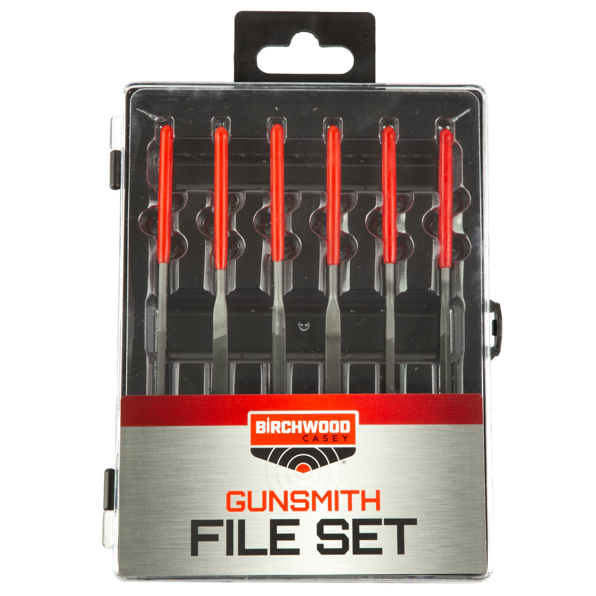 B/C GUNSMITHING FILE SET 6PC BLK/RD
