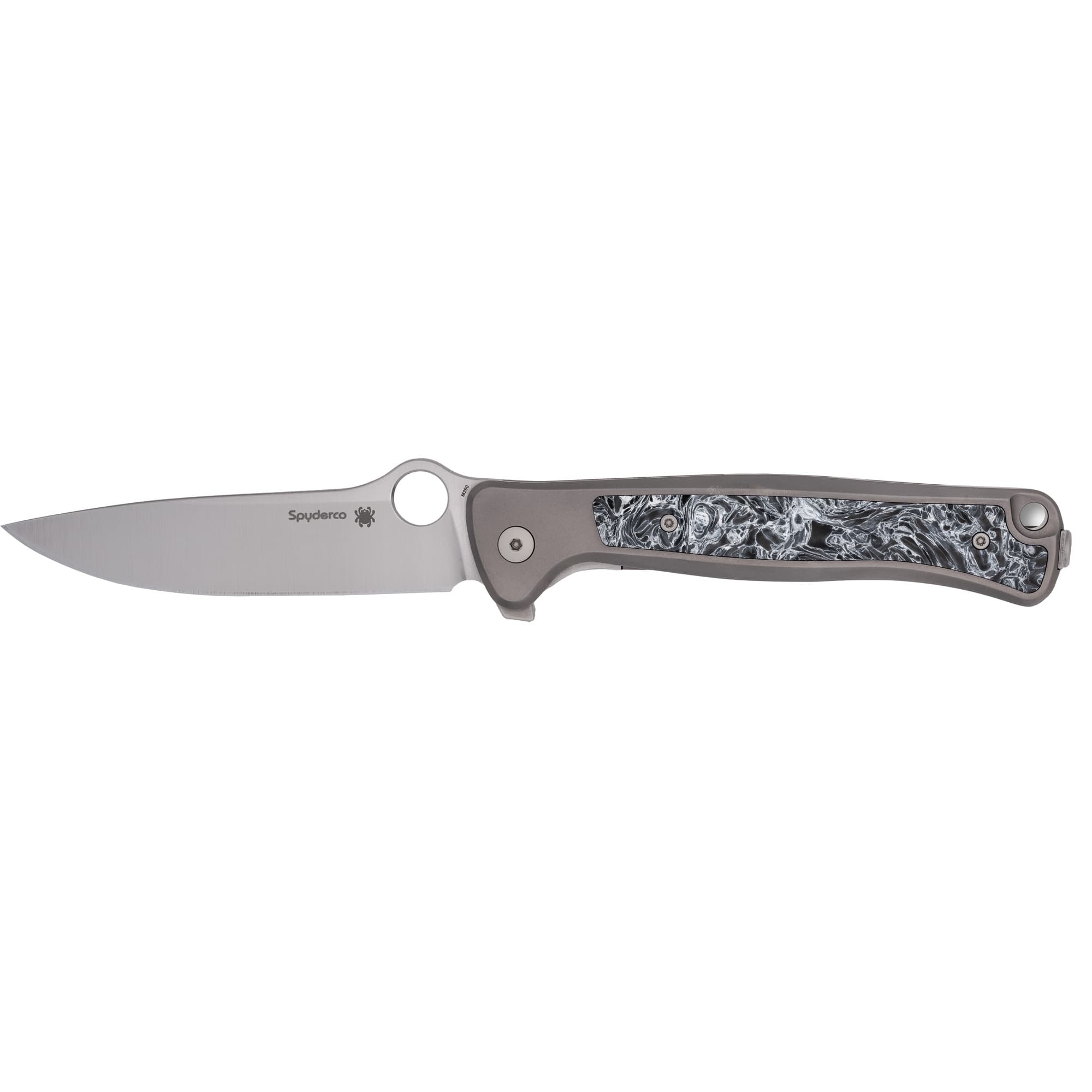 SPYDERCO SLYM STONEWASH TI 3.42" GRY
